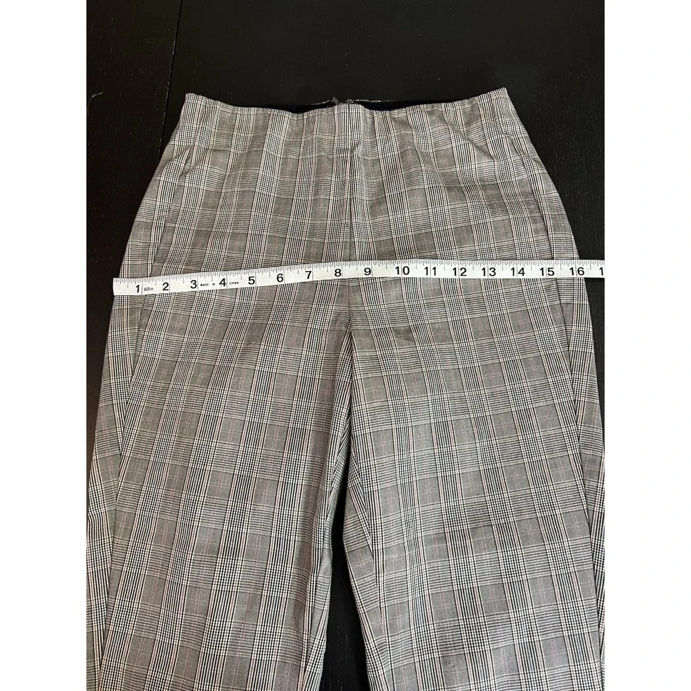 Rag & Bone Simone Plaid Ankle Pants Size 2 Cotton Blend Academia Preppy Back Zip